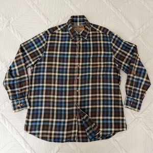 RUGGED POINT Authentic Flannel Shirt Size XL Button Down Long Sleeve Plaid